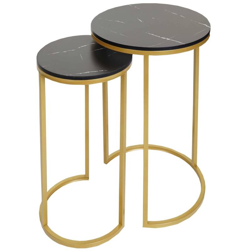 MCW 2er-Set Beistelltisch K46 Schwarz-gold MCW 2er-Set Beistelltisch K46 Schwarz-gold von MCW