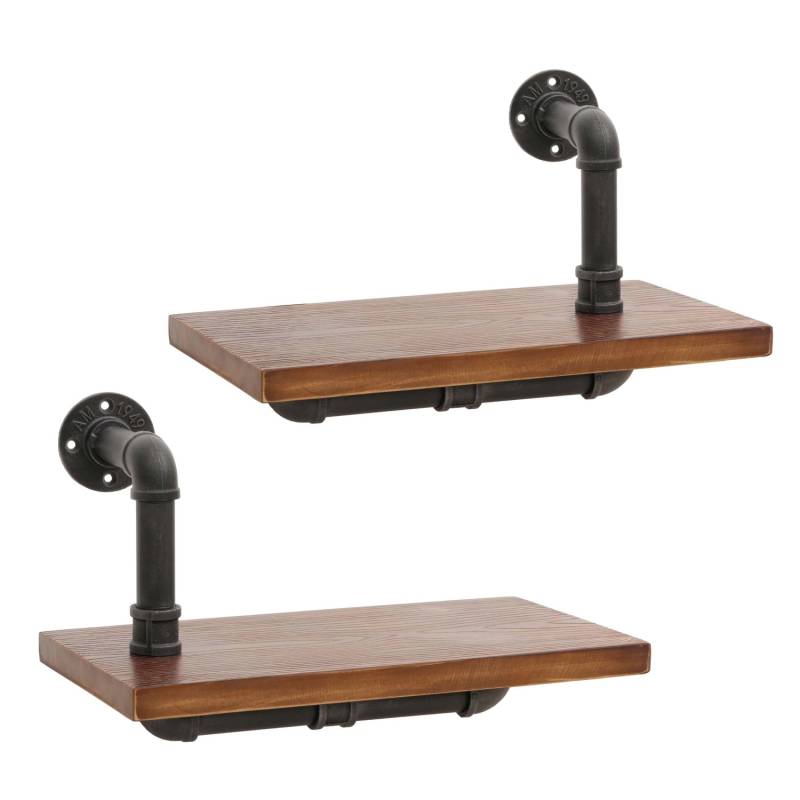 MCW 2er-Set Wandregal N29 29x45x25cm Braun von MCW