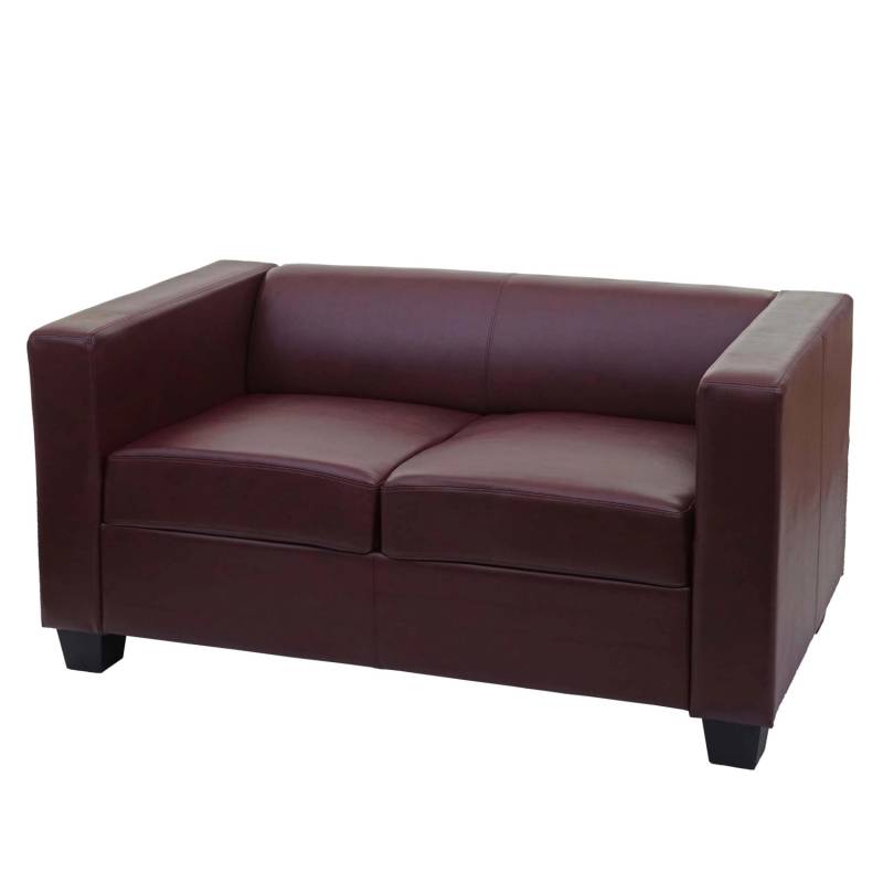 MCW 2er Sofa Lille Kunstleder Rot-Braun von MCW