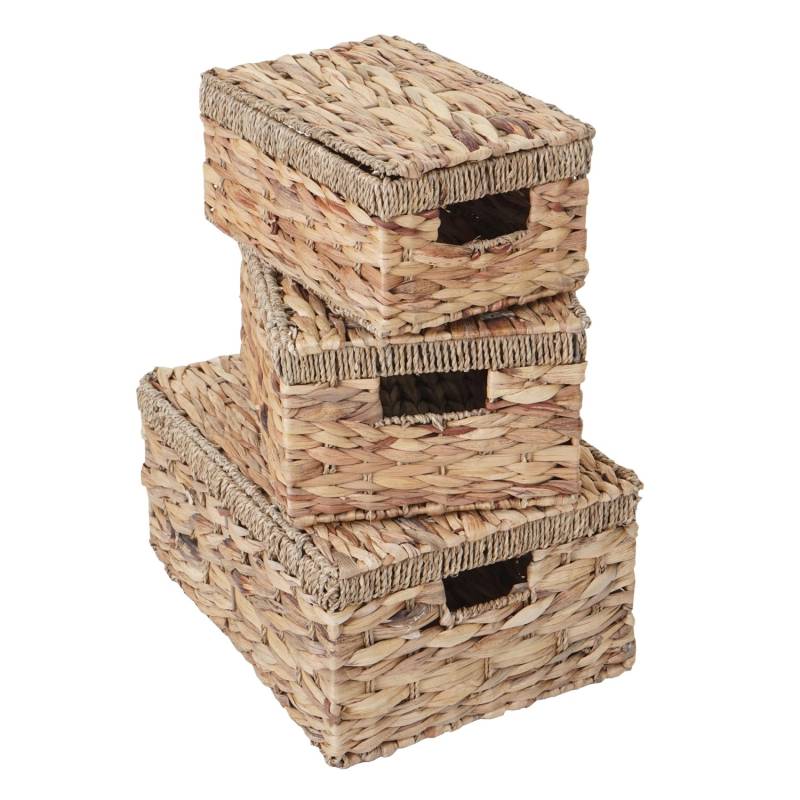 MCW 3er Set Aufbewahrungsbox C23 Wasserhyazinthe Naturfarben von MCW