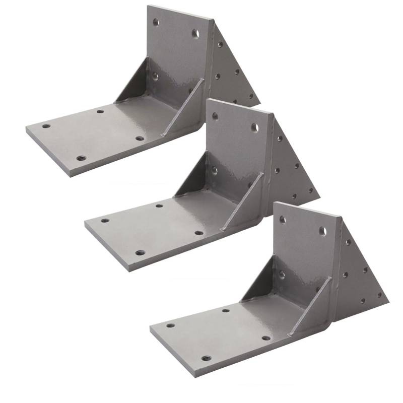 MCW 3er-Set Dachsparrenadapter für Kassetten-Markise H124 Dachsparren Halterung Adapter Grau von MCW