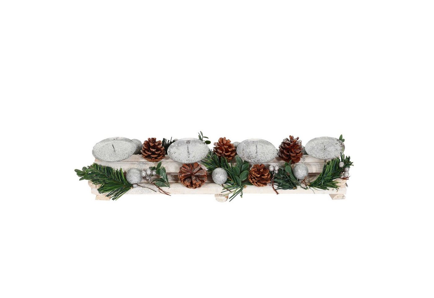 MCW Adventskranz MCW-M12-K, In festlichem Silber-Look MCW Adventskranz MCW-M12-K, In festlichem Silber-Look von MCW