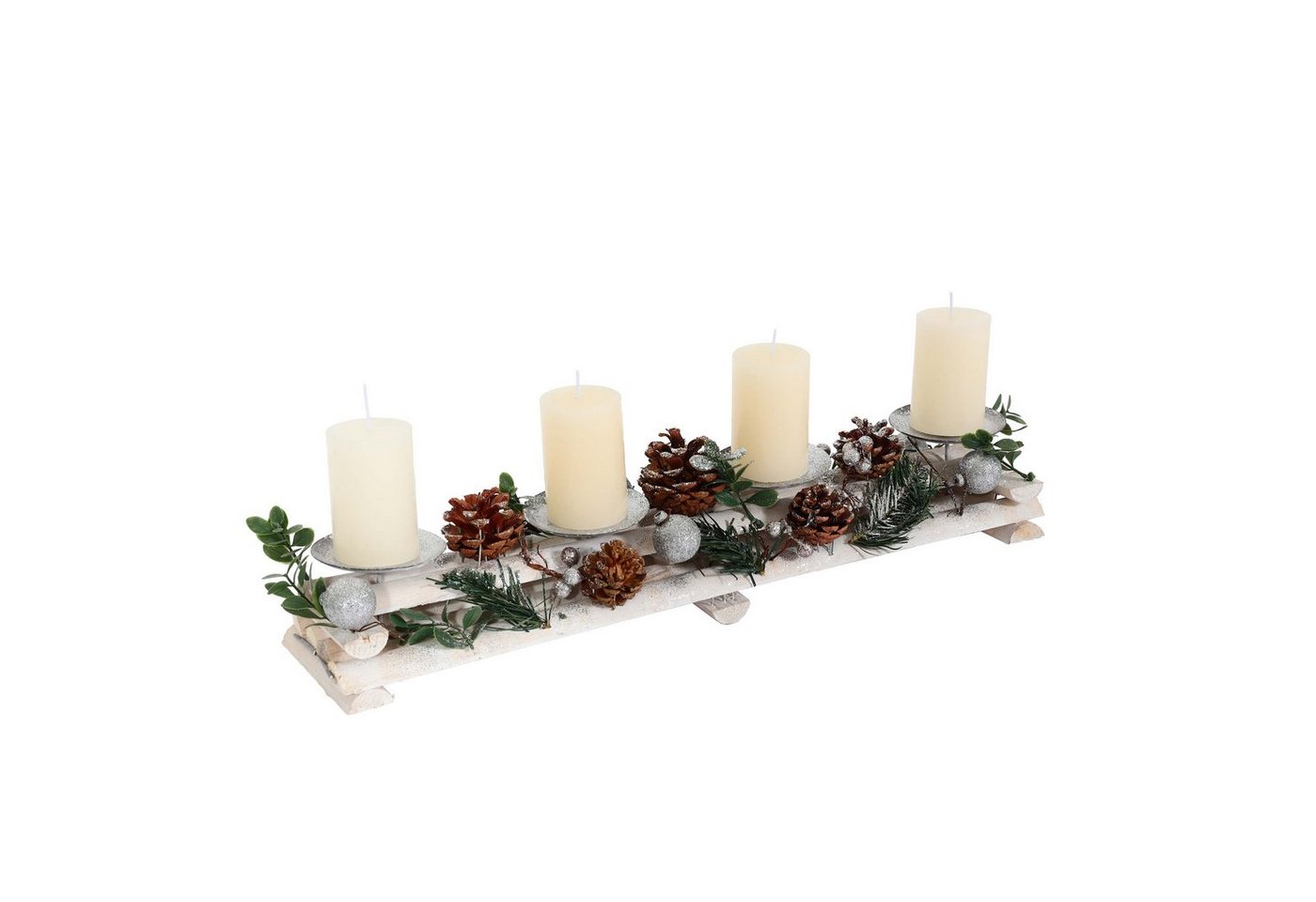 MCW Adventskranz MCW-M12-K, In festlichem Silber-Look MCW Adventskranz MCW-M12-K, In festlichem Silber-Look von MCW