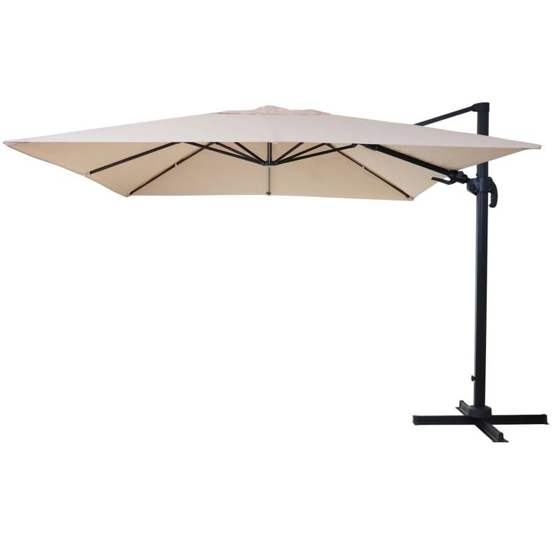 MCW Ampelschirm A96 3x3m Alu/Stahl Creme ohne Ständer von MCW