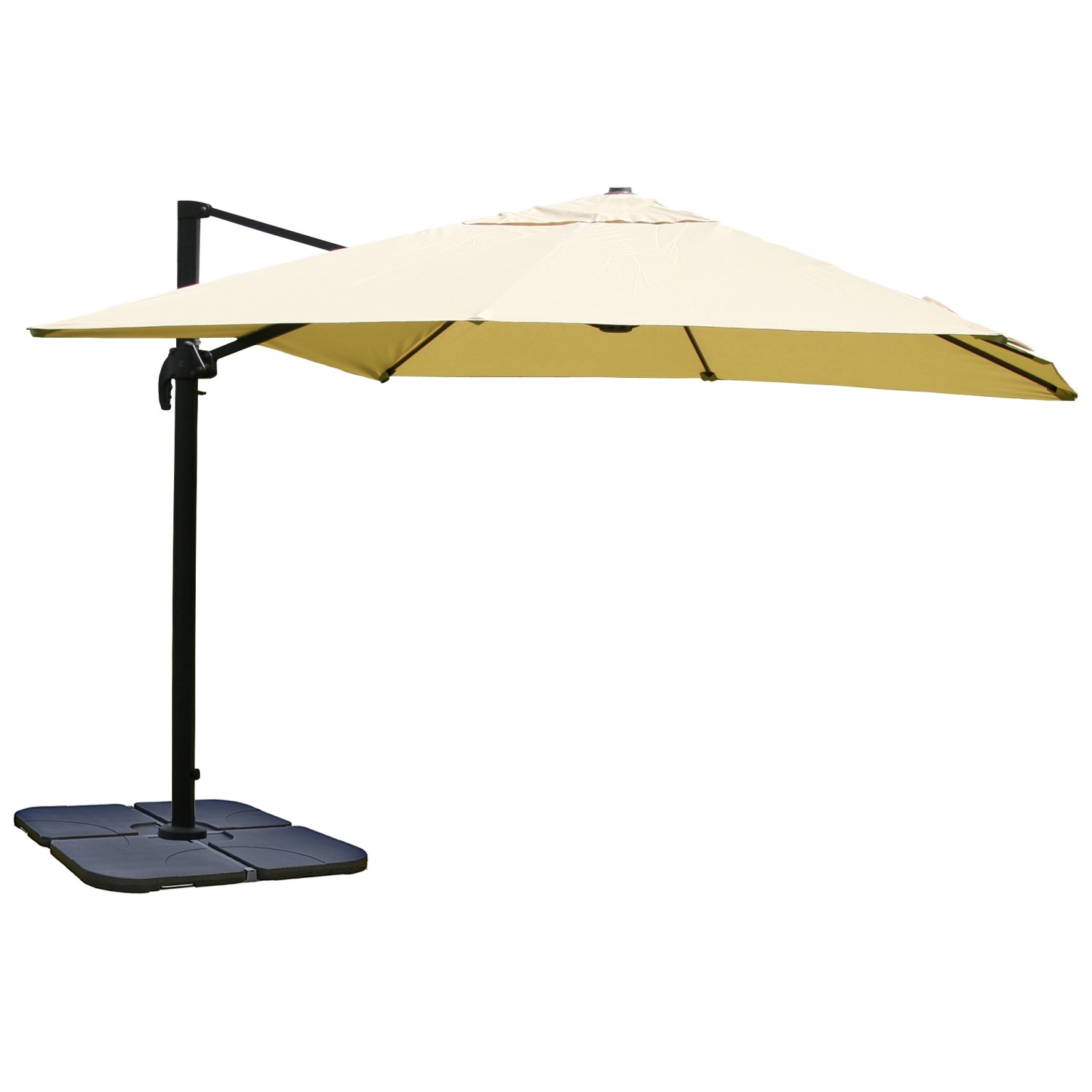 MCW Ampelschirm A96 3x3m Alu Creme mit Ständer Drehbar MCW Ampelschirm A96 3x3m Alu Creme mit Ständer Drehbar von MCW