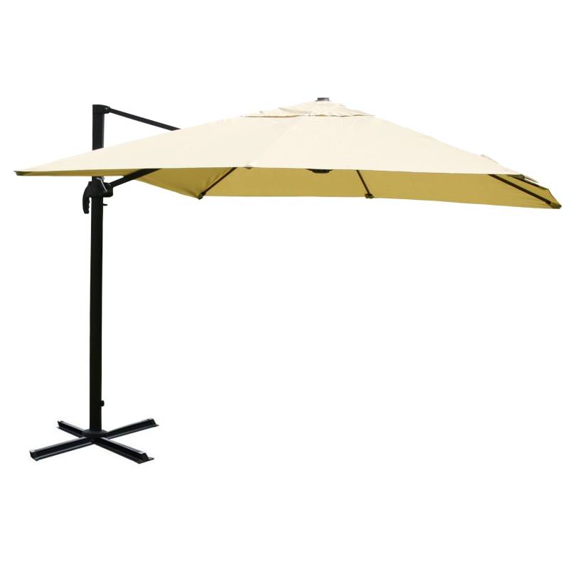 MCW Ampelschirm A96 3x3m Alu Creme ohne Ständer Drehbar von MCW
