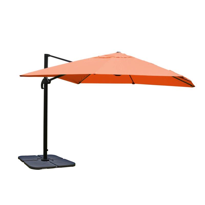 MCW Ampelschirm A96 3x3m Alu/Stahl Terracotta mit Ständer Drehbar MCW Ampelschirm A96 3x3m Alu/Stahl Terracotta mit Ständer Drehbar von MCW