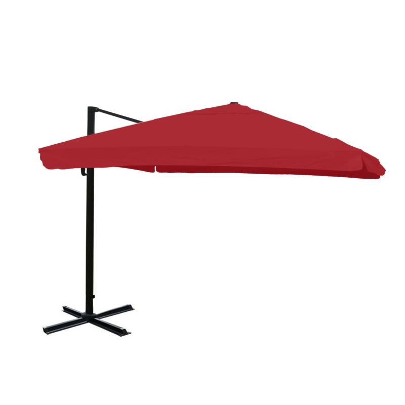 MCW Ampelschirm A96 3x4m Alu Flap Bordeaux ohne Ständer Drehbar von MCW