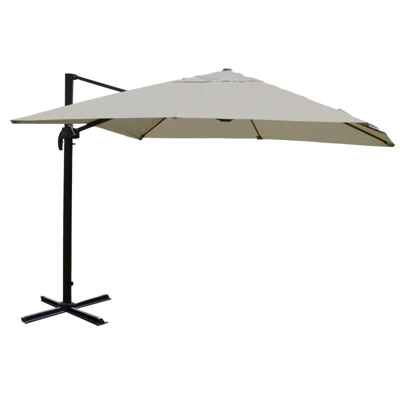 MCW Ampelschirm A96 3x4m Alu Creme-Grau ohne Ständer von MCW