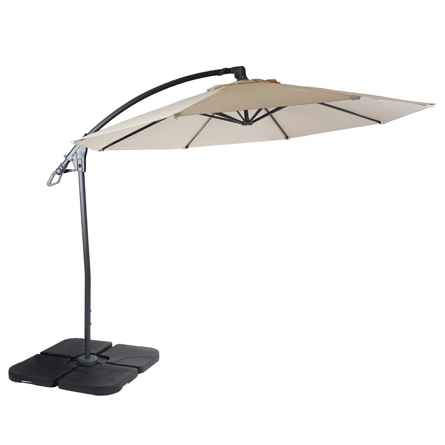 MCW Ampelschirm D14 Rund Ø 3m Creme-Weiß mit Ständer MCW Ampelschirm D14 Rund Ø 3m Creme-Weiß mit Ständer von MCW