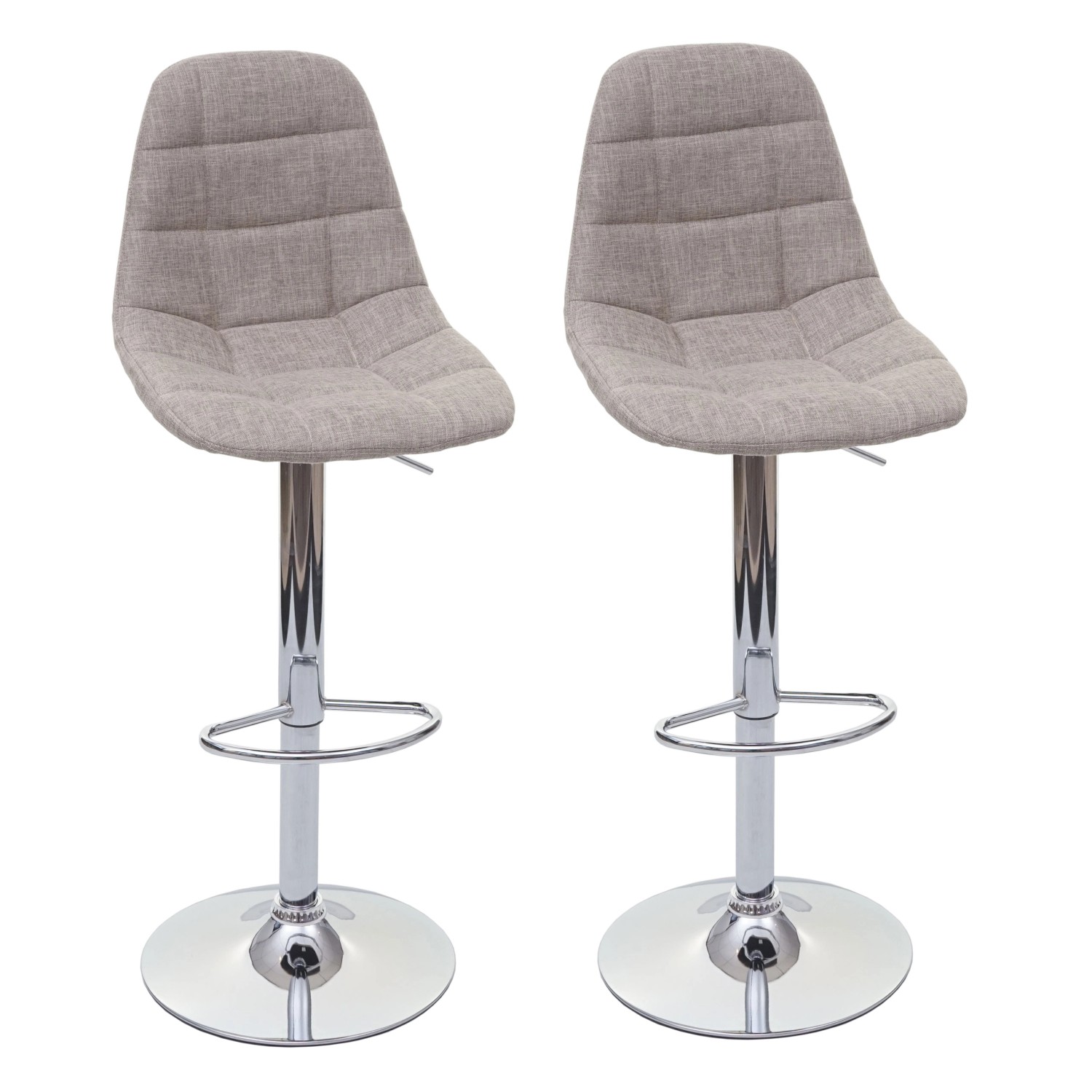 MCW Barhocker A67 2er-Set Creme-Grau Textil MCW Barhocker A67 2er-Set Creme-Grau Textil von MCW