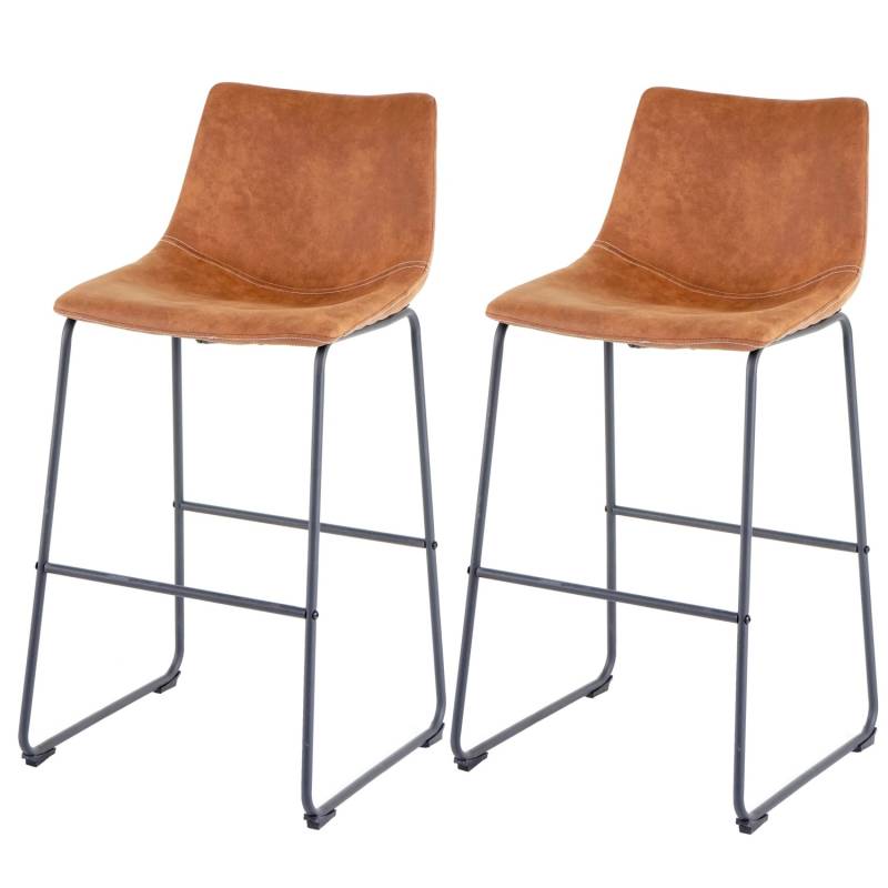MCW Barhocker D70 2er-Set Wildlederimitat von MCW