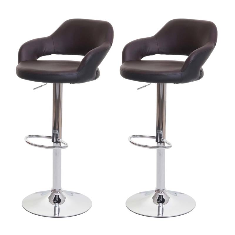 MCW Barhocker F16 2er-Set Braun-schwarz von MCW