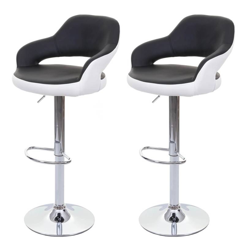 MCW Barhocker F16 2er-Set Schwarz-Weiß von MCW