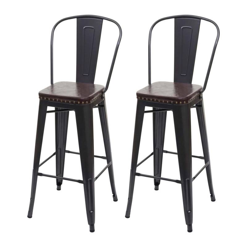 MCW Barhocker H10c 2er-Set Schwarz-Braun von MCW