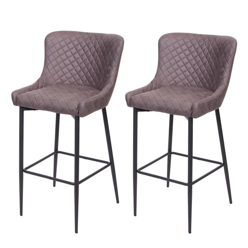 MCW Barhocker H79 2er-Set Stoff/Textil Dunkelgrau von MCW