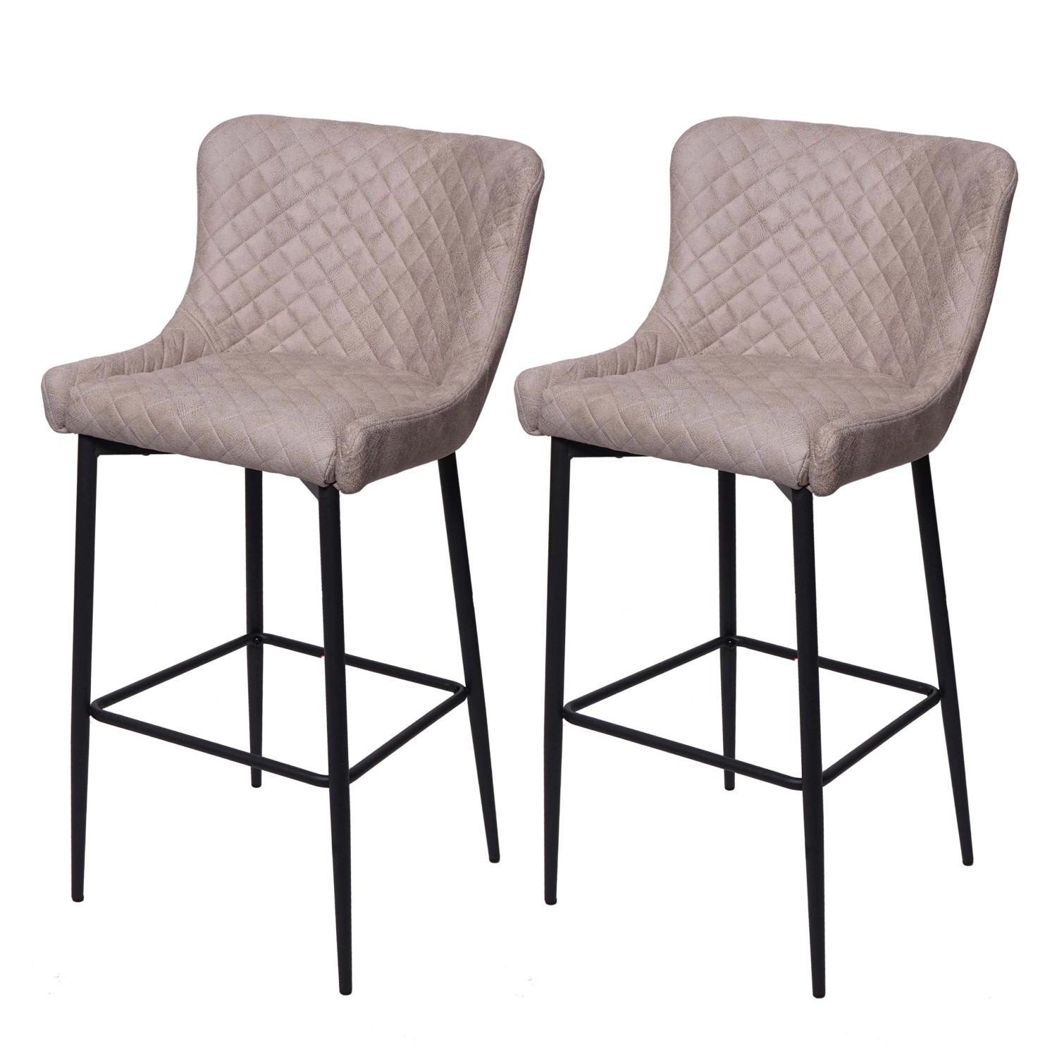 MCW Barhocker H79 2er-Set Stoff/Textil Grau MCW Barhocker H79 2er-Set Stoff/Textil Grau von MCW