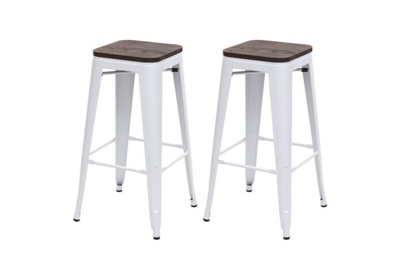 MCW Barhocker MCW-A73-Barhocker (Set, 2er), 2er-Set, Stapelbar, Fußstütze für bequemeres Sitzen von MCW