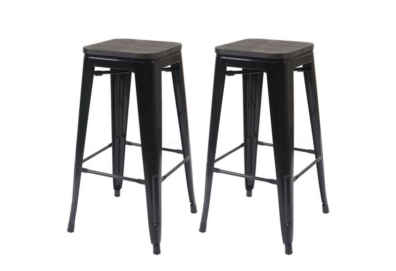 MCW Barhocker MCW-A73-Barhocker (Set, 2er), 2er-Set, Stapelbar, Fußstütze für bequemeres Sitzen von MCW