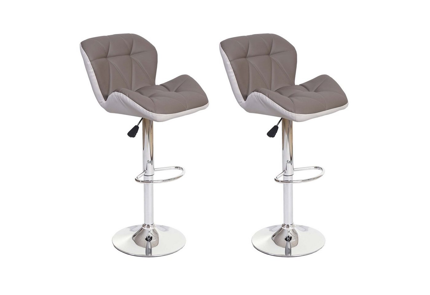 MCW Barhocker MCW-A92-2 (Set, 2er), Stufenlos höhenverstellbar, Polsterbezug mit Ziernaht von MCW