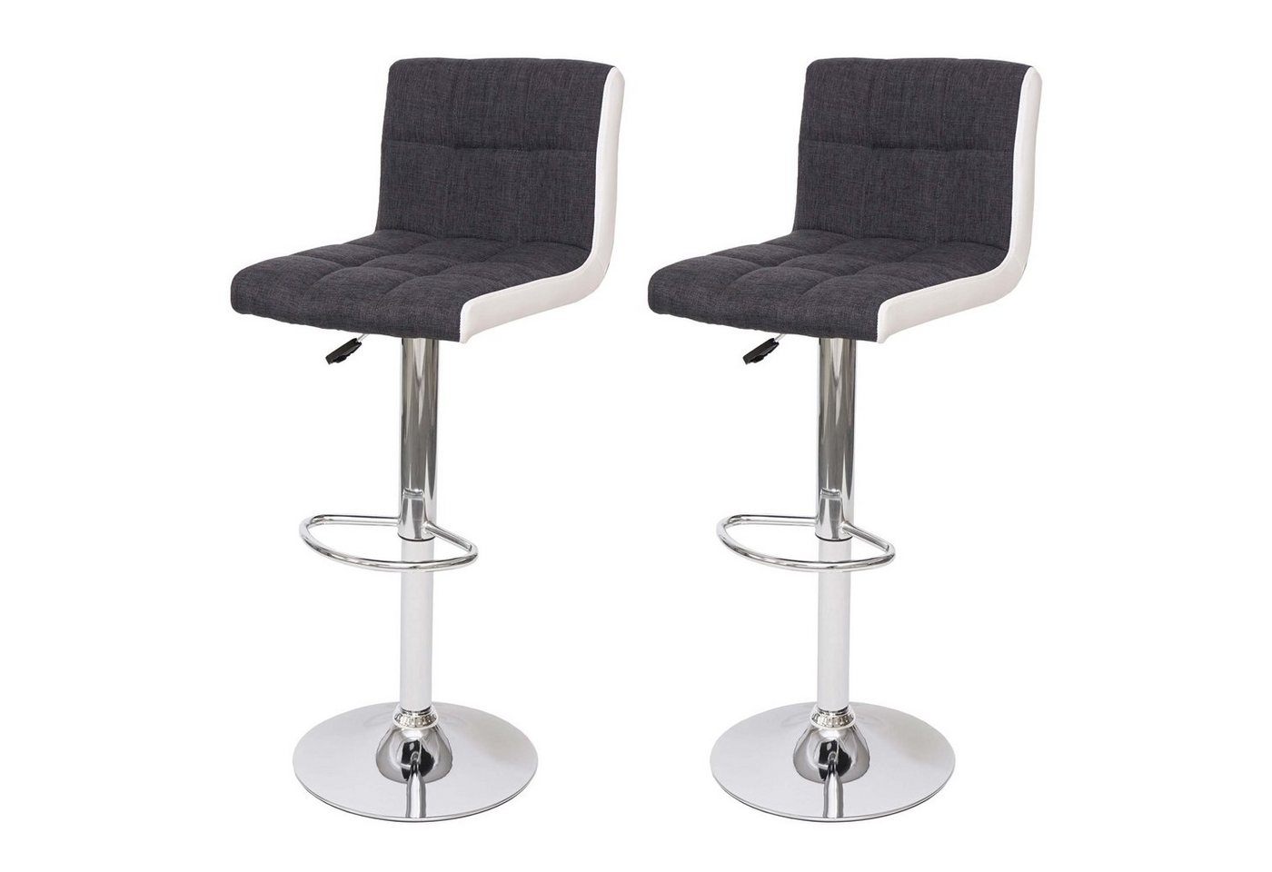MCW Barhocker MCW-G87 (Set, 2er), 2er-Set, höhenverstellbar, Um 360° drehbar, Inklusive Fußablage von MCW