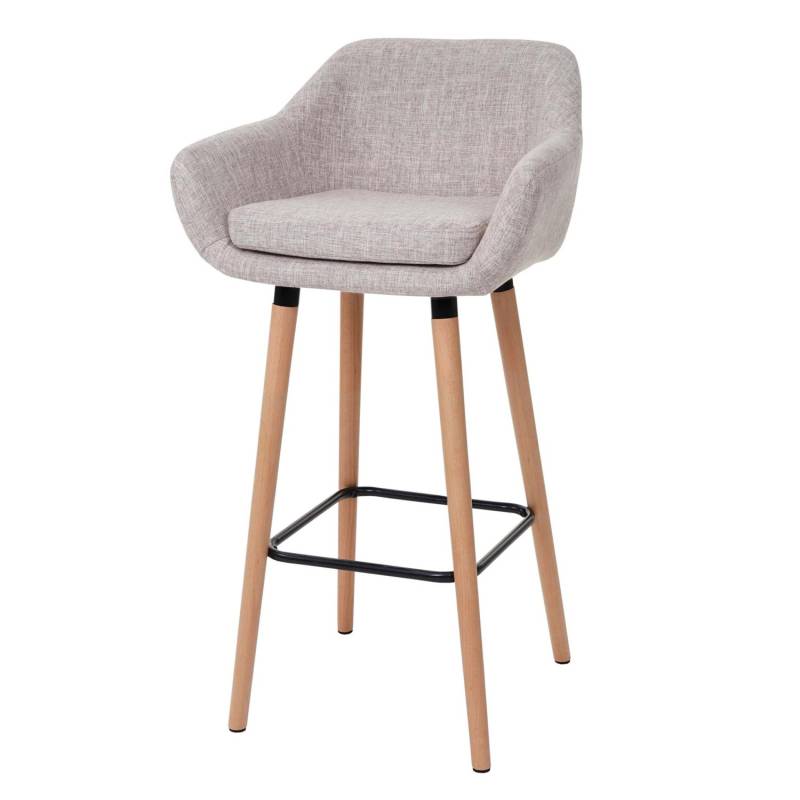 MCW Barhocker Vaasa T381 2er-Set Textil Creme Grau von MCW