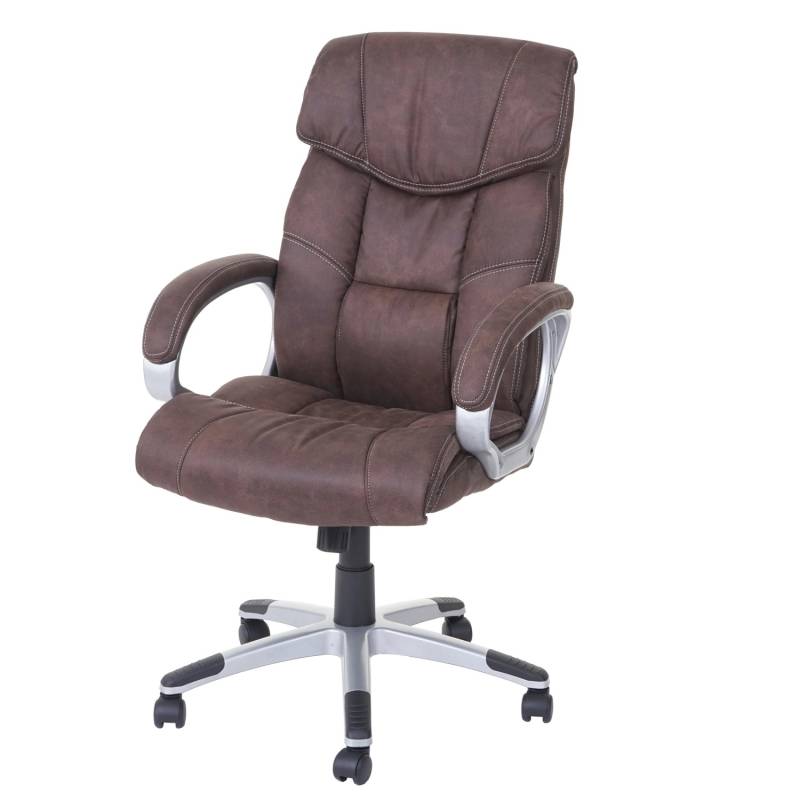 MCW Bürostuhl A71 Wildleder-Optik Vintage Braun von MCW