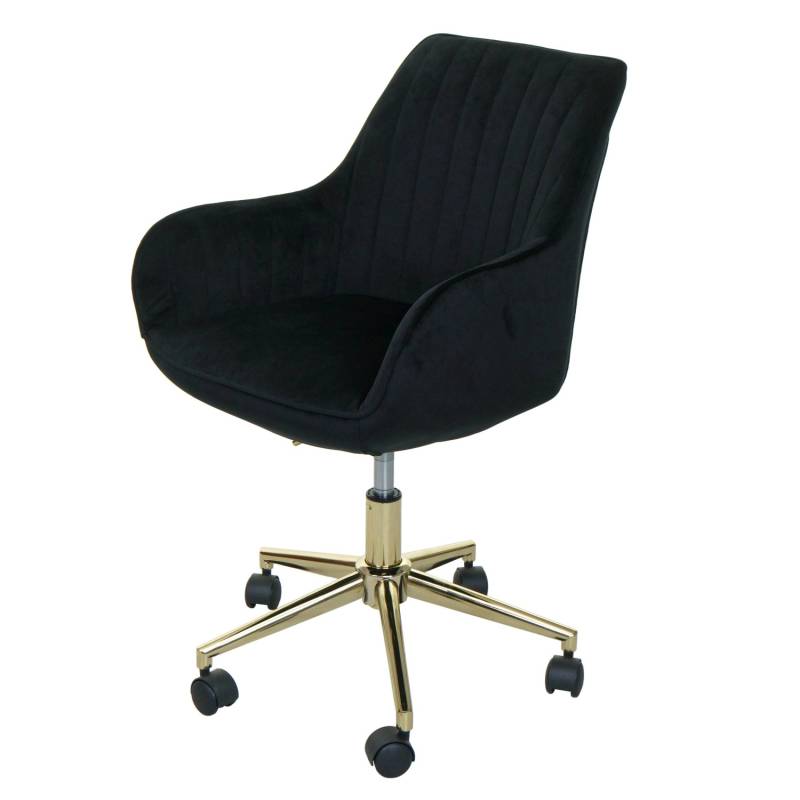 MCW Bürostuhl J62 Samt mit Armlehne Schwarz von MCW