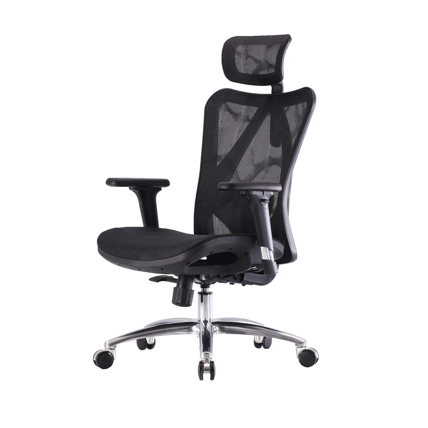 MCW Bürostuhl J87 Schreibtischstuhl Ergonomisch Verstellbare Armlehne 150kg Belastbar Bezug Schwarz Gestell Schwarz von MCW