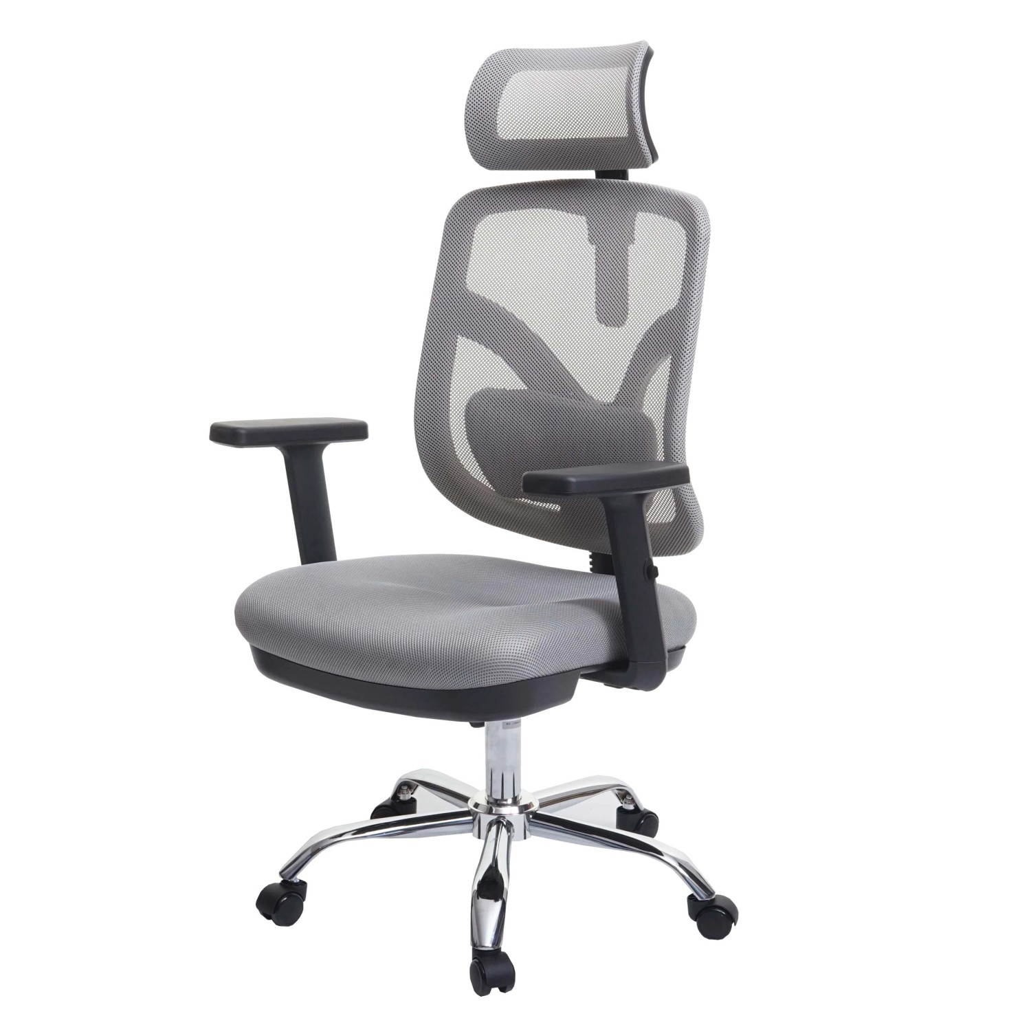 MCW Bürostuhl J92 Schreibtischstuhl Ergonomisch Verstellbare Lordosenstütze Und Armlehne Grau von MCW