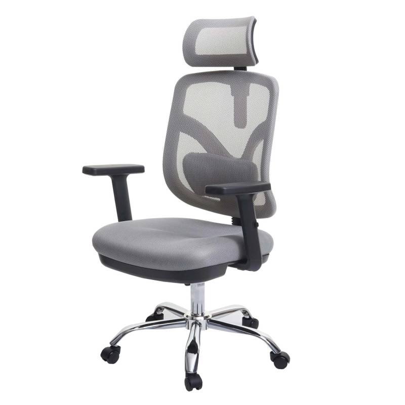 MCW Bürostuhl J92 Schreibtischstuhl Ergonomisch Verstellbare Lordosenstütze Und Armlehne Grau von MCW