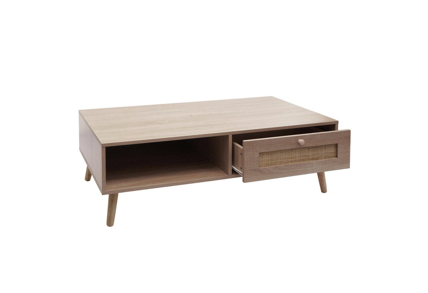MCW Couchtisch MCW-M39-C, Schublade mit handgefertigtem natürlichen Kubu Rattan MCW Couchtisch MCW-M39-C, Schublade mit handgefertigtem natürlichen Kubu Rattan von MCW