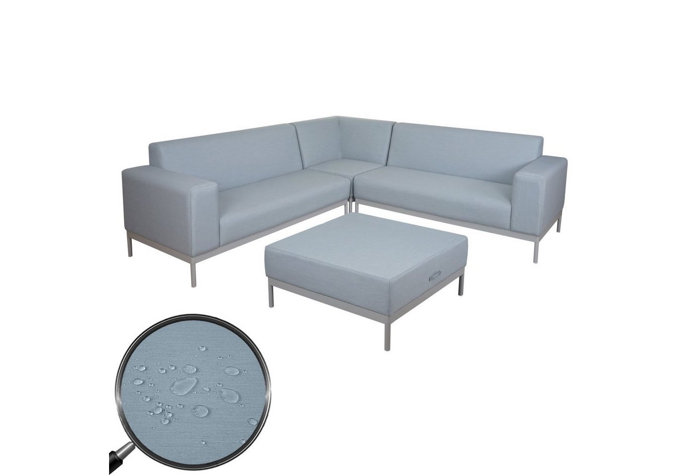 MCW Ecksofa MCW-C47-S, Schmutzabweisend, Quick Dry Foam, Ottomane aufklappbar von MCW