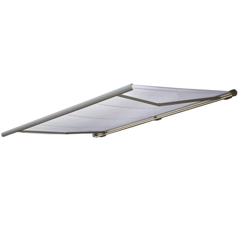 MCW Elektrische Kassettenmarkise H122 4x3m Acryl Creme Rahmen Grau von MCW