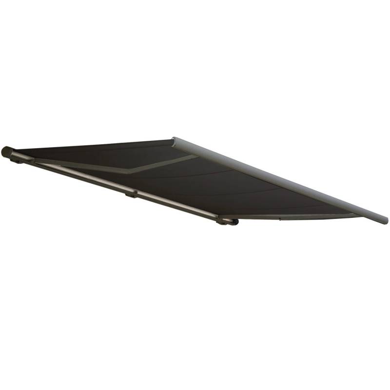 MCW Elektrische Kassettenmarkise H124 5x3m Acryl Anthrazit Rahmen Grau von MCW