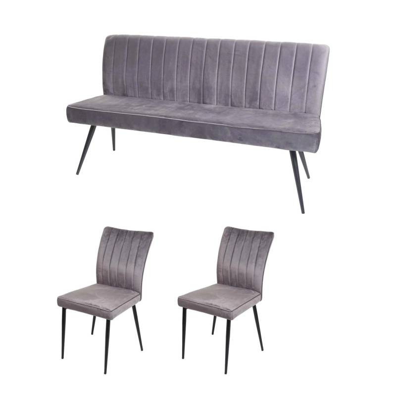 MCW Esszimmer-Set K16 3-teilig Dunkelgrau von MCW