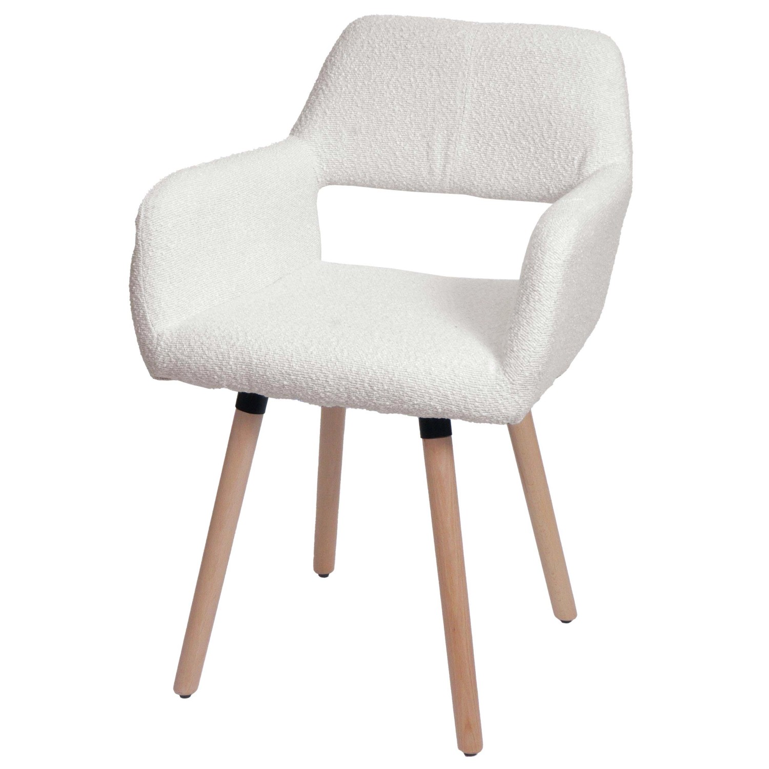 MCW Esszimmerstuhl A50 II Creme Stoff/Textil Boucle 450g/m² von MCW
