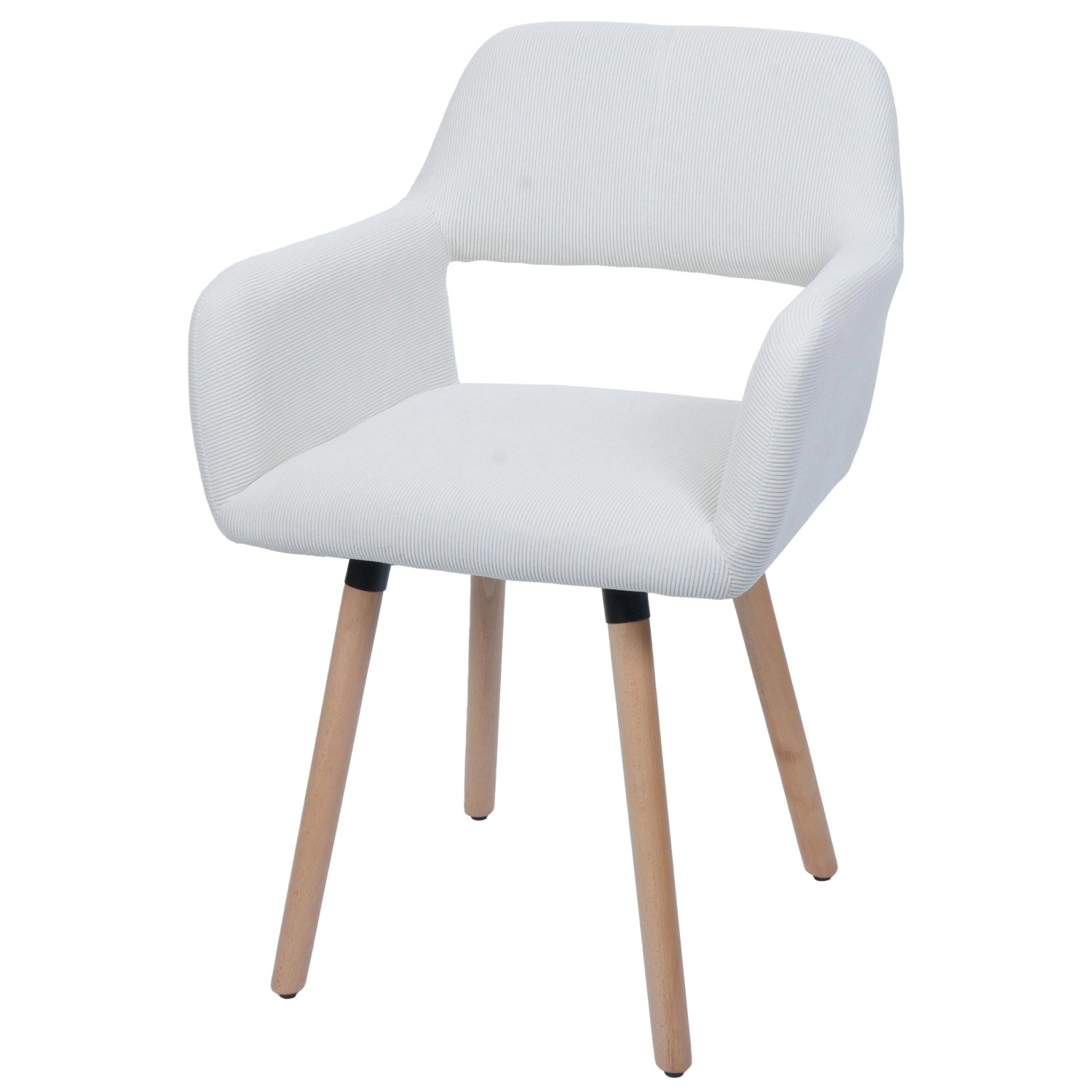 MCW Esszimmerstuhl A50 II Creme-Weiß Stoff/Textil Cord 400g/m² von MCW