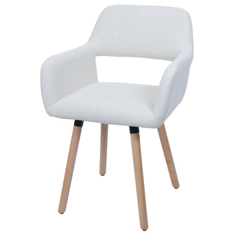 MCW Esszimmerstuhl A50 II Creme-Weiß Stoff/Textil Cord 400g/m² von MCW