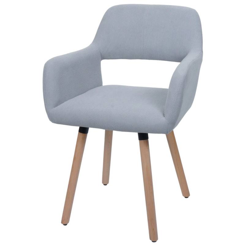 MCW Esszimmerstuhl A50 II Hellgrau Stoff/Textil Cord 400g/m² von MCW
