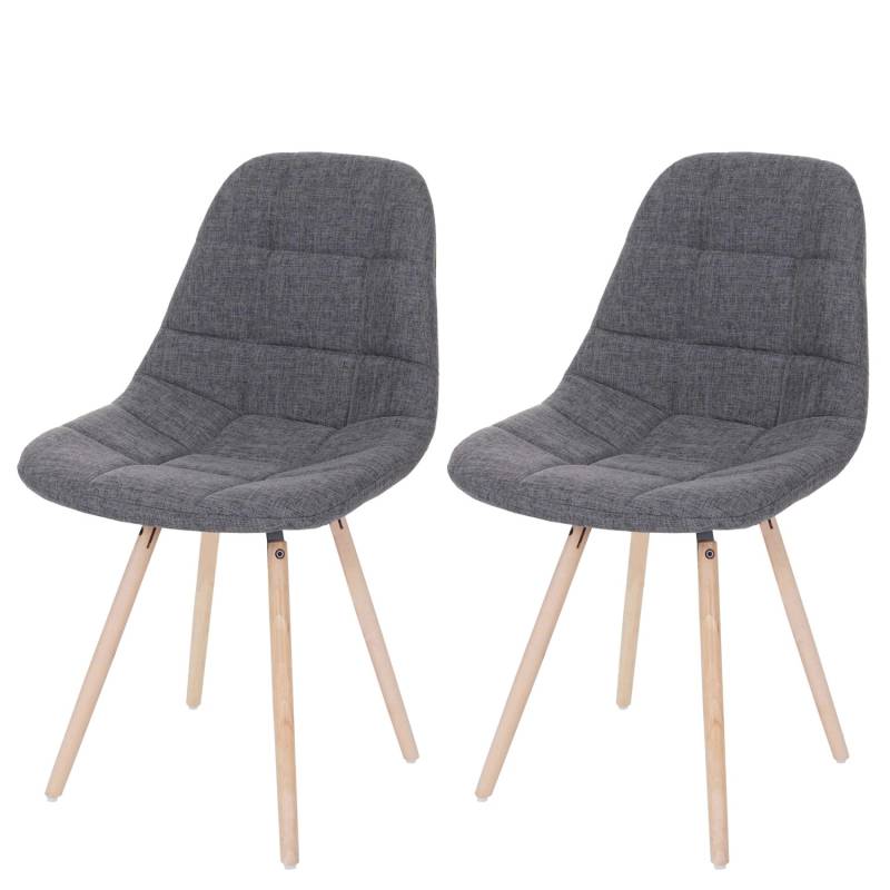 MCW Esszimmerstuhl A60 I 2er-Set Stoff/Textil Grau von MCW