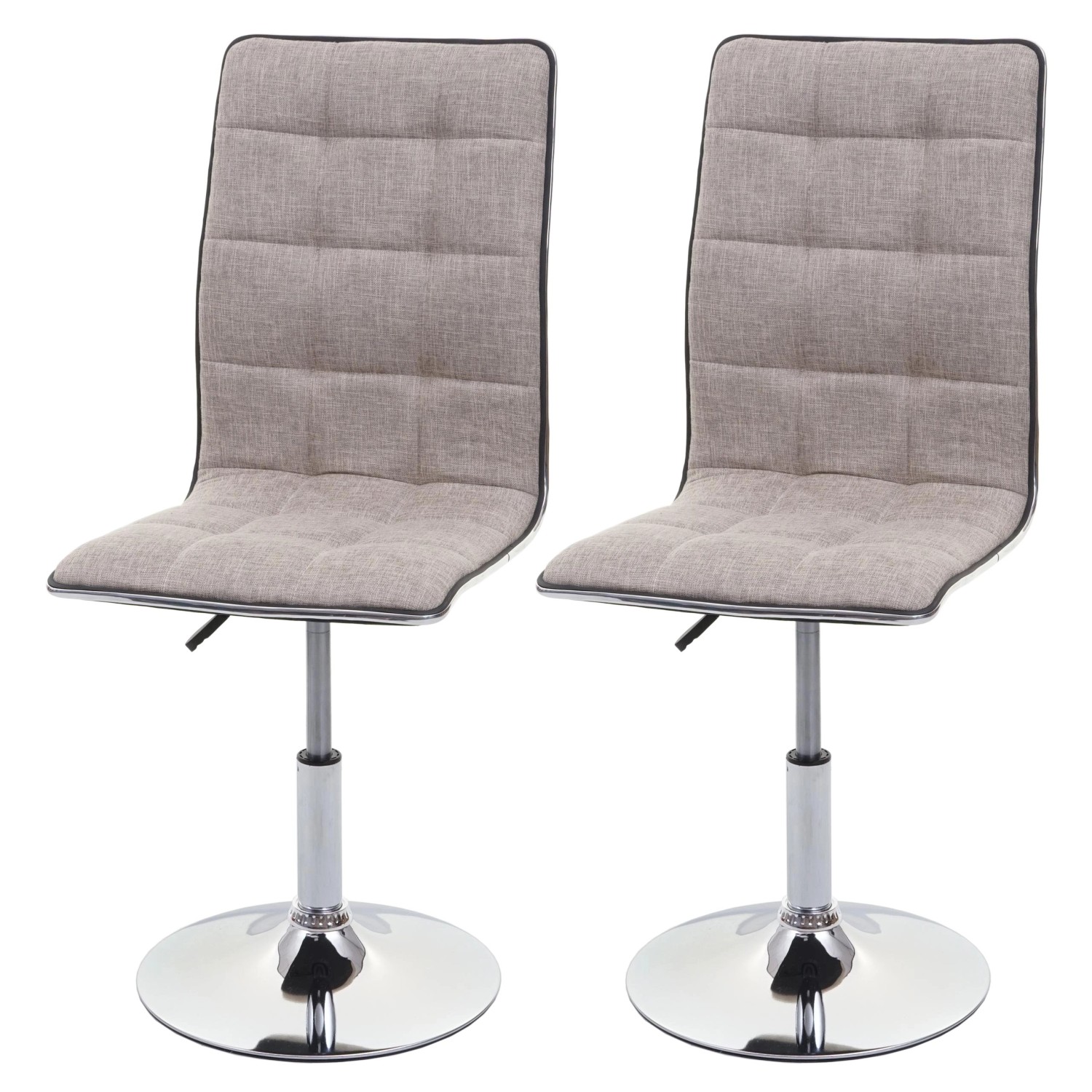 MCW Esszimmerstuhl C41 2er-Set Creme-Grau Stoff/Textil MCW Esszimmerstuhl C41 2er-Set Creme-Grau Stoff/Textil von MCW