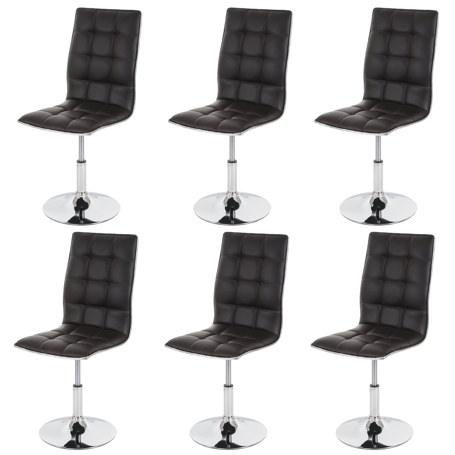 MCW Esszimmerstuhl C41 6er-Set Braun Kunstleder MCW Esszimmerstuhl C41 6er-Set Braun Kunstleder von MCW