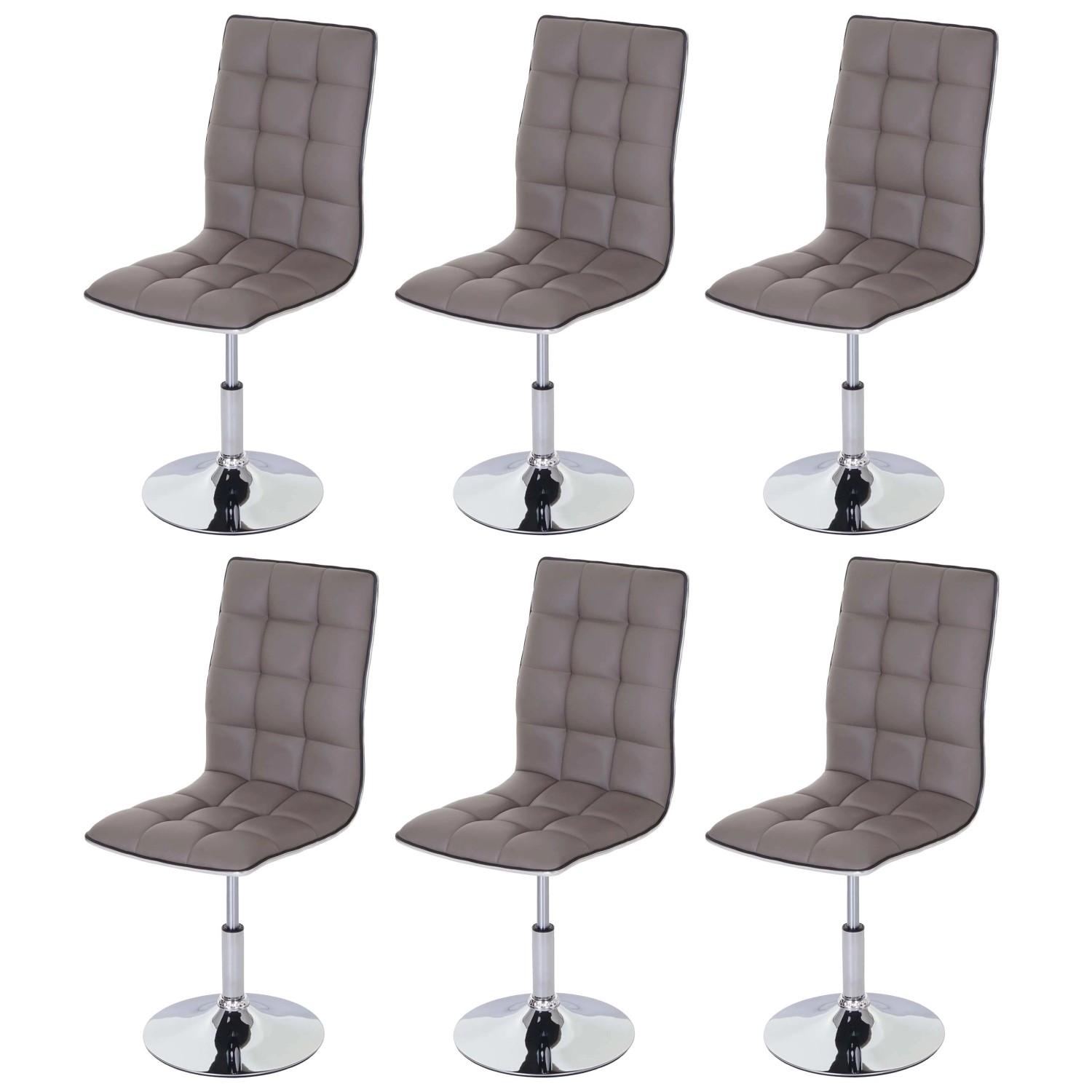 MCW Esszimmerstuhl C41 6er-Set Taupe-Grau Kunstleder MCW Esszimmerstuhl C41 6er-Set Taupe-Grau Kunstleder von MCW
