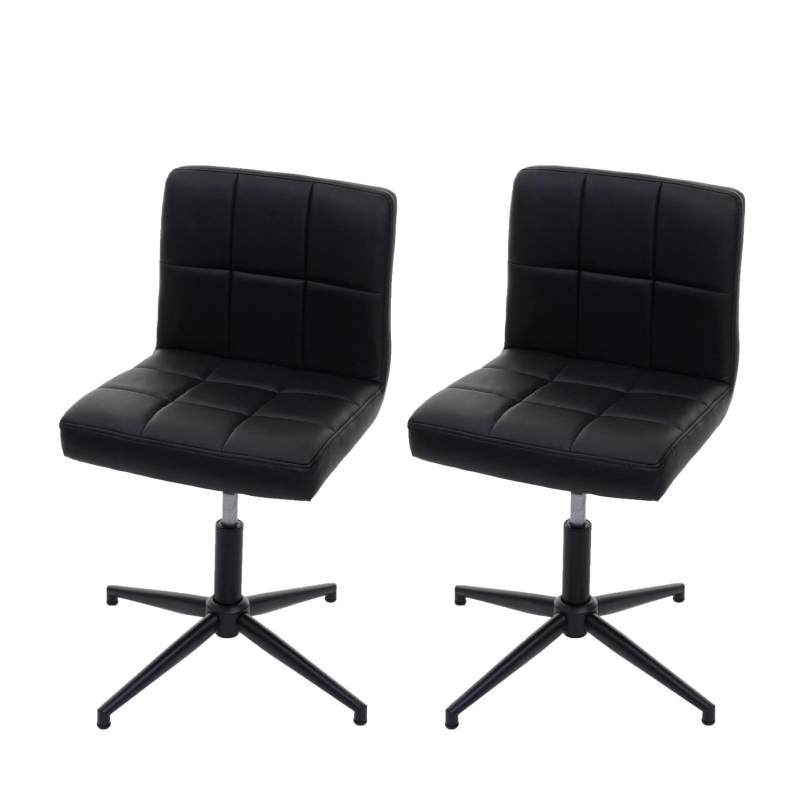 MCW Esszimmerstuhl Cadiz II 2er Set Kunstleder Schwarz Fuß Schwarz von MCW