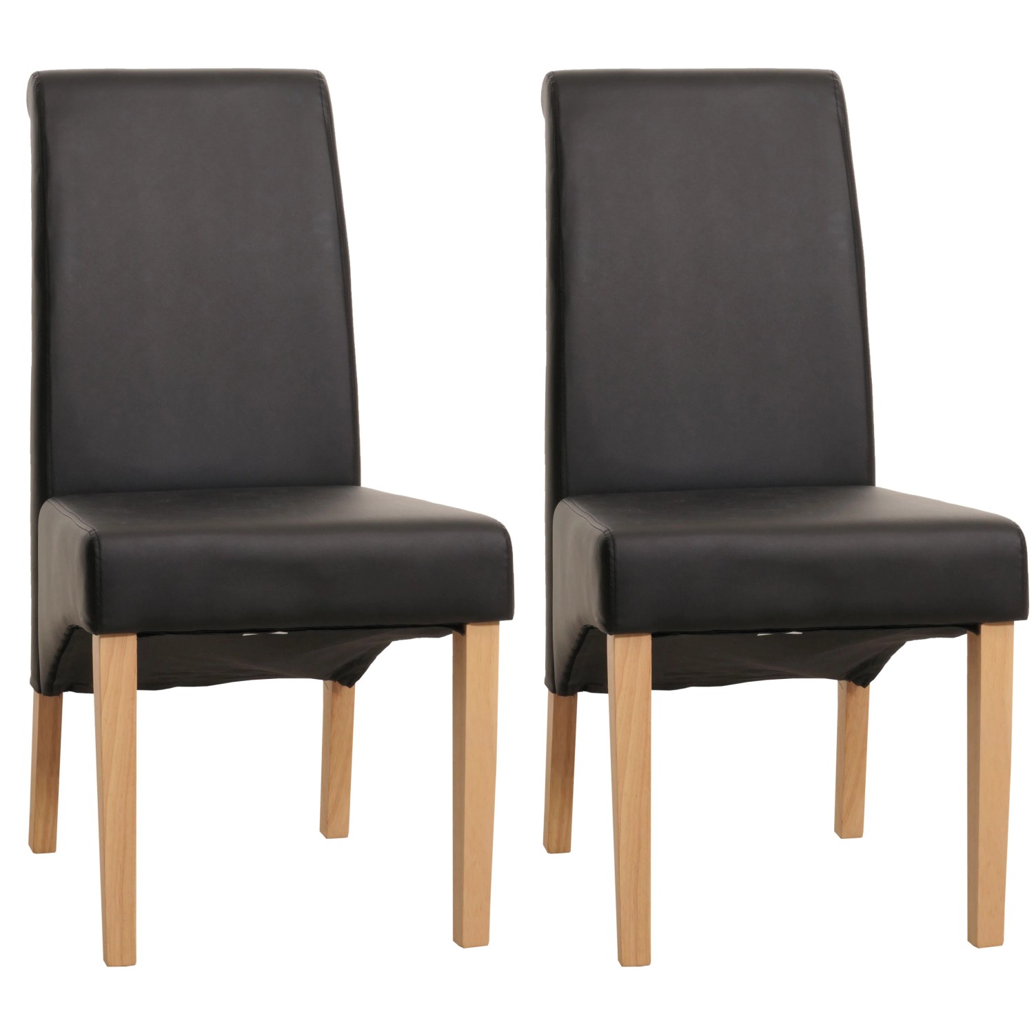 MCW Esszimmerstuhl Cesena 2er Set Kunstleder Matt Schwarz Helle Füße MCW Esszimmerstuhl Cesena 2er Set Kunstleder Matt Schwarz Helle Füße von MCW