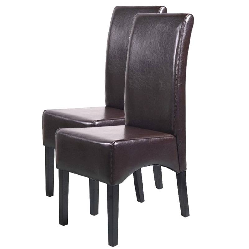 MCW Esszimmerstuhl Crotone 2er-Set Braun Dunkle Beine von MCW