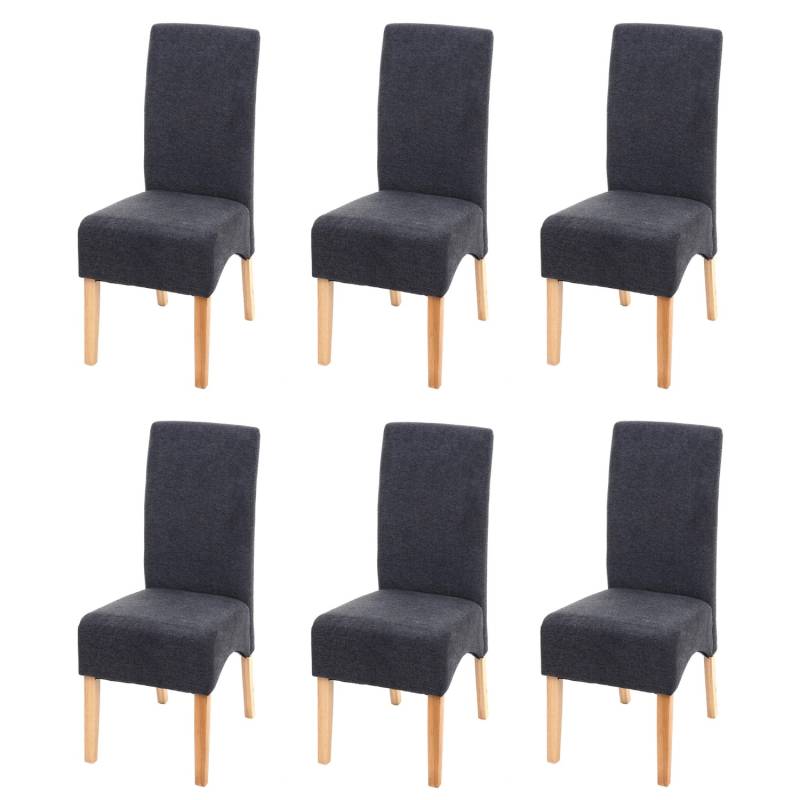 MCW Esszimmerstuhl Crotone 6er-Set Dunkelgrau Helle Beine von MCW