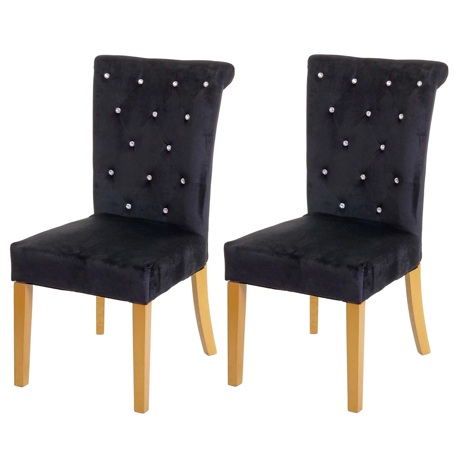 MCW Esszimmerstuhl D22 2er-Set Schwarz Goldfarbene Beine MCW Esszimmerstuhl D22 2er-Set Schwarz Goldfarbene Beine von MCW