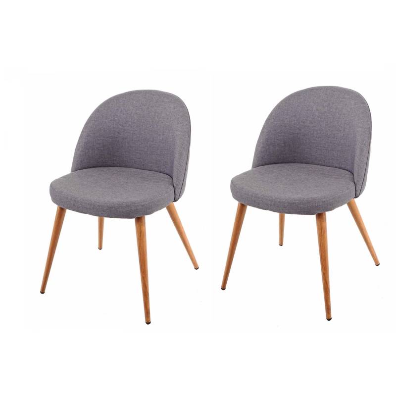 MCW Esszimmerstuhl D53 2er-Set Dunkelgrau Stoff/Textil von MCW
